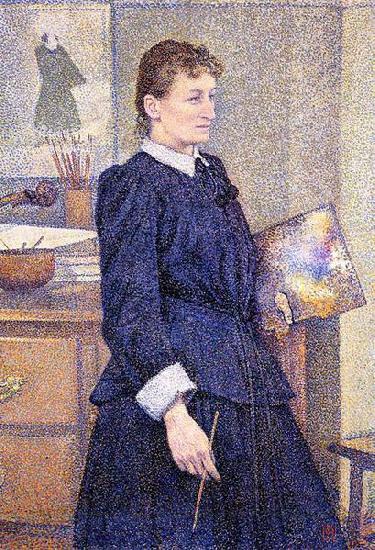 Theo Van Rysselberghe Anna Boch in her Atelier Norge oil painting art
